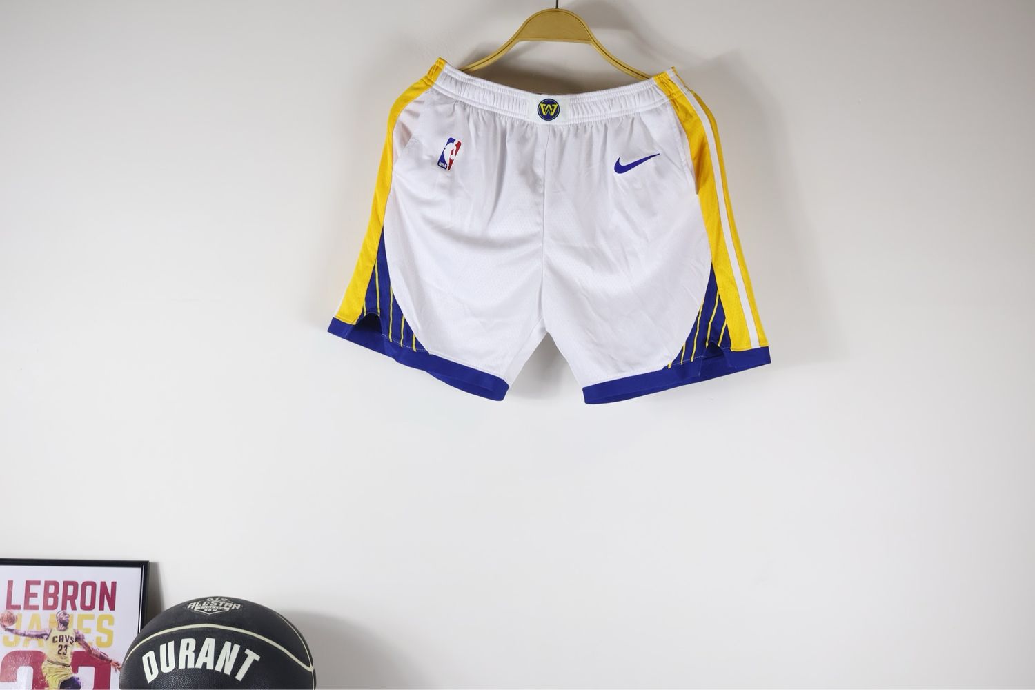מכנס NBA גולדן סטייט לבן