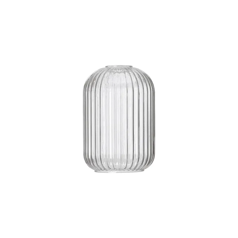 INNSBRUCK 14cm Rohrförmig geripptes Glas (D), Klar