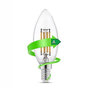 LED-Lampe E14 / C35 2,2W, 2700K Warmweiß, 470lm