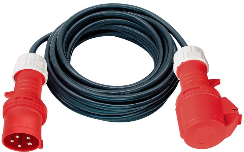 CEE Starkstrom-Verlängerungskabel 25m Kabel, H07RN-F 5G2,5, 400V/16A CEE Stecker und Kupplung, 5-polig