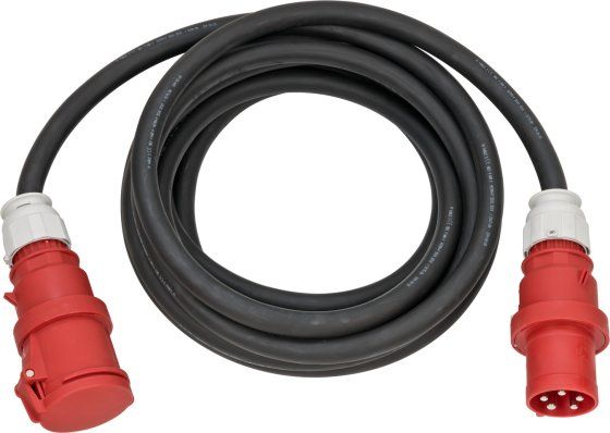 CEE Verlängerungskabel 20m, H07RN-F5G16.0, 400V/63A, CEE Stecker und Kupplung, 5-polig