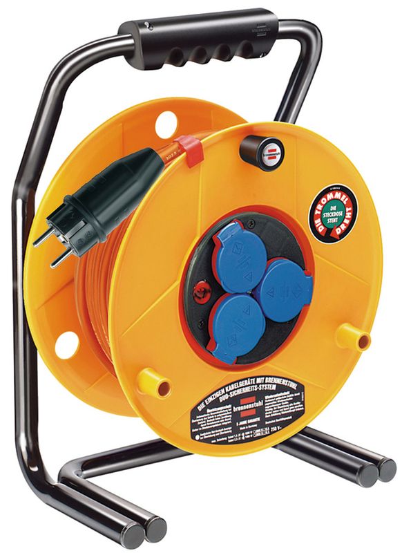 Brobusta ST 290 + Bretec IP44 Gewerbe-/Baustellen-Kabeltrommel, 50m AT-N07V3V3-F 3G1,5, 3x230V, orange