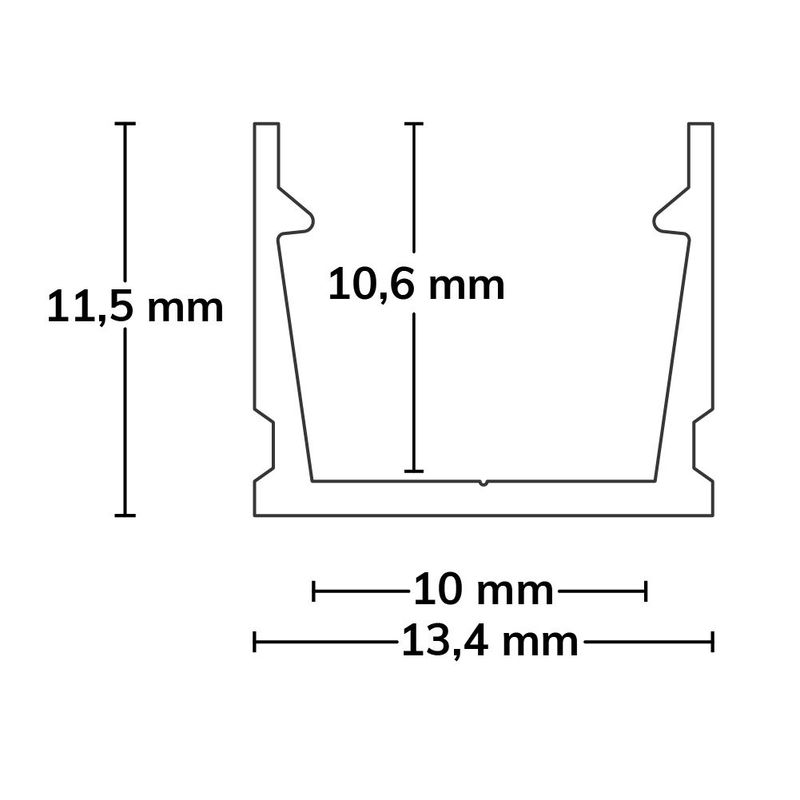 LED Profil 10 Aluminium eloxiert, 200cm