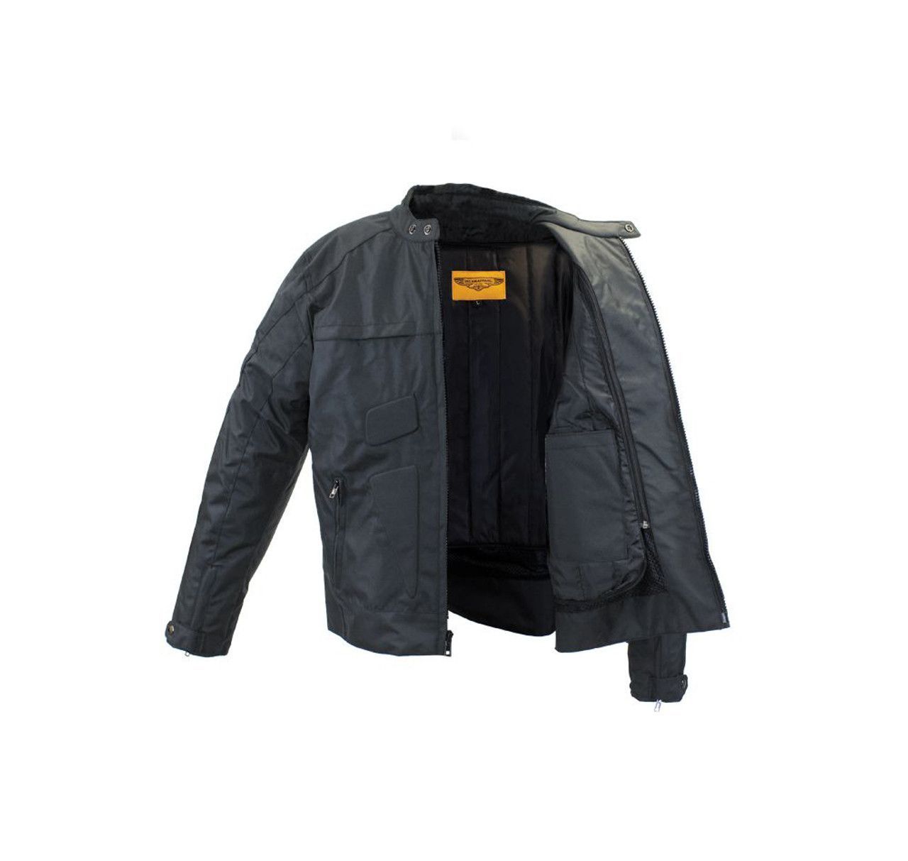 Men's Black Textile Jacket With Certified Armor