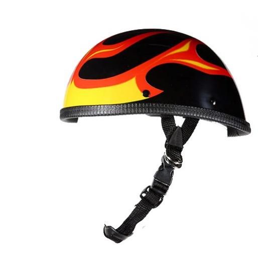 H2401 Shiny Eagle Style Flames Graphic Helmet