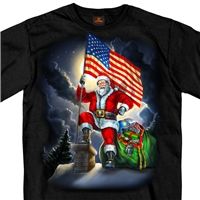Patriotic Santa tee