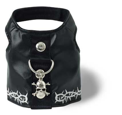HAVB Doggie Skull & Razor Wire Vest - Black