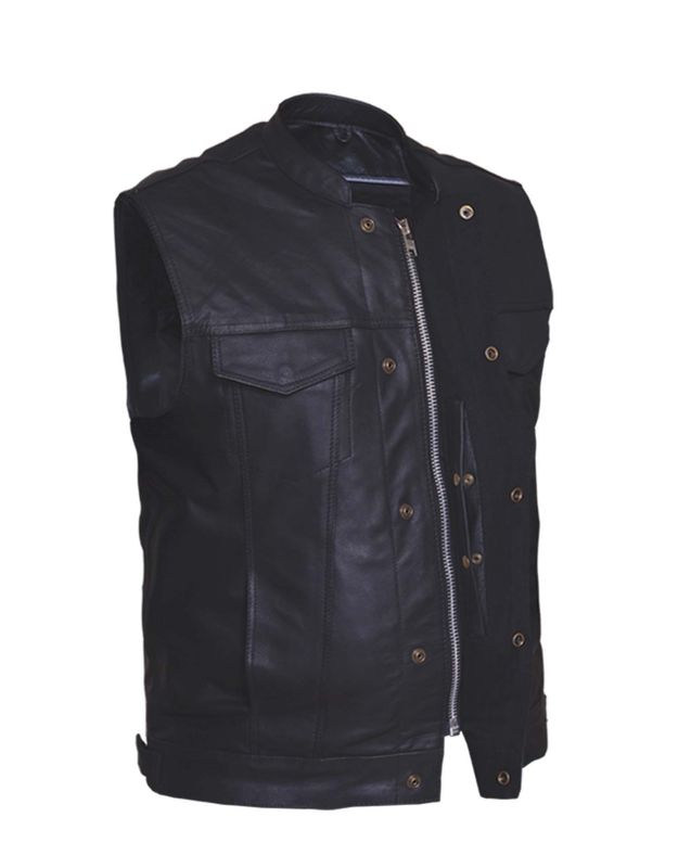 7502.ZP  Hidden Gun Pocket Vest Zip-Snap - Full Panel Back