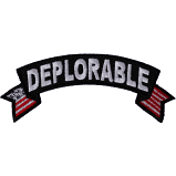 P6443 Deplorable Small Flag Rocker Patch - 4x1.5