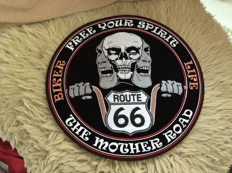 PL4368 Lg biker life patch