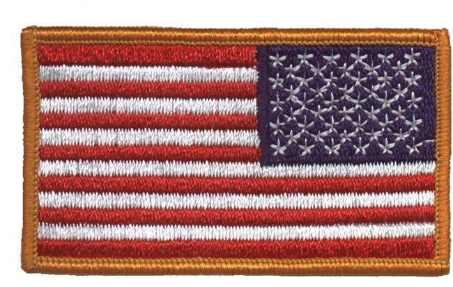 6834R USA Flag Patch - Reverse