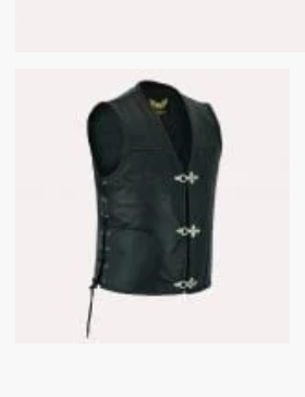 LOL2 Leatherick of London Fishhook Side Lace Vest