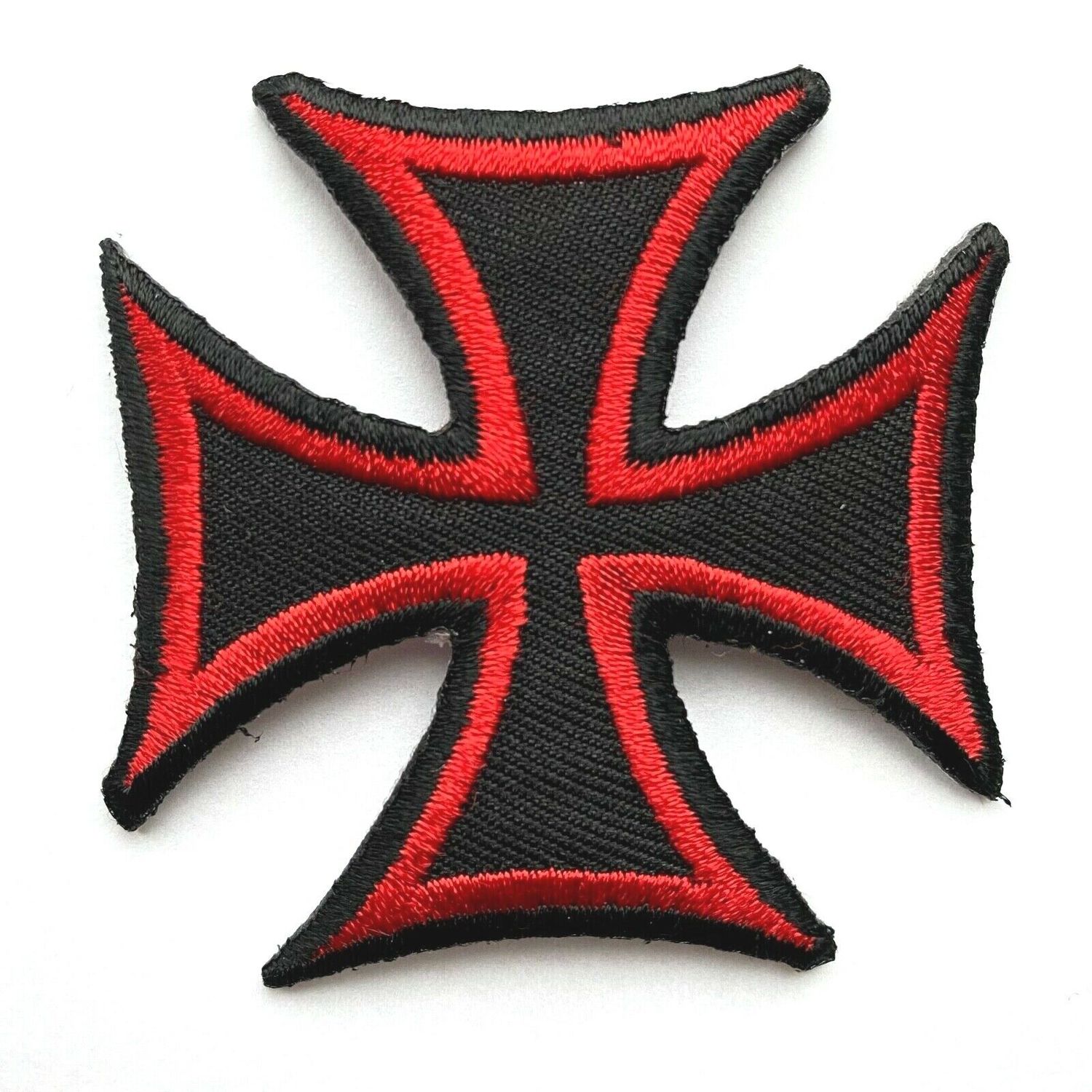 RB Maltese Cross Patch Red & Black