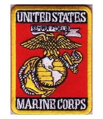 P4205 Marine Corps Red EGA Rectangle Patch