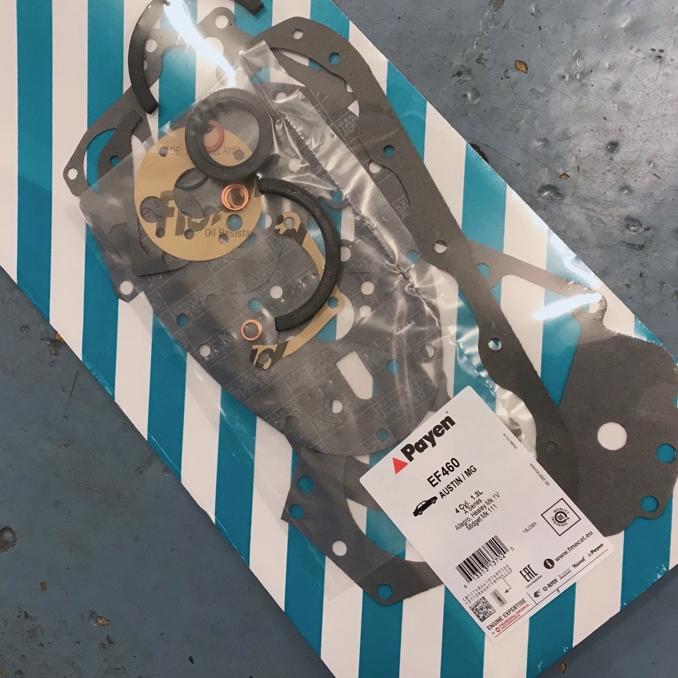 Payen EF460 MG Midget 1275 inline lower gasket conversion set