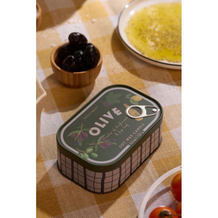Fig &amp; Olive Soy wax tin candle 127gr, Bistro Olive