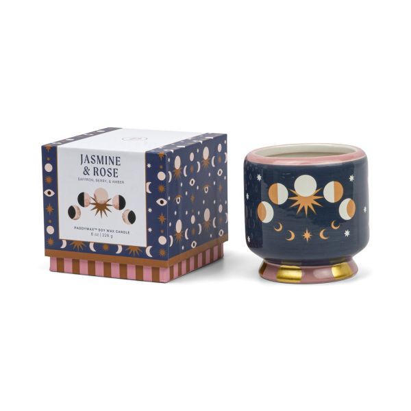 A dopo Moon Phases Ceramic Soy Candle 226g, Jasmine &amp; Rose