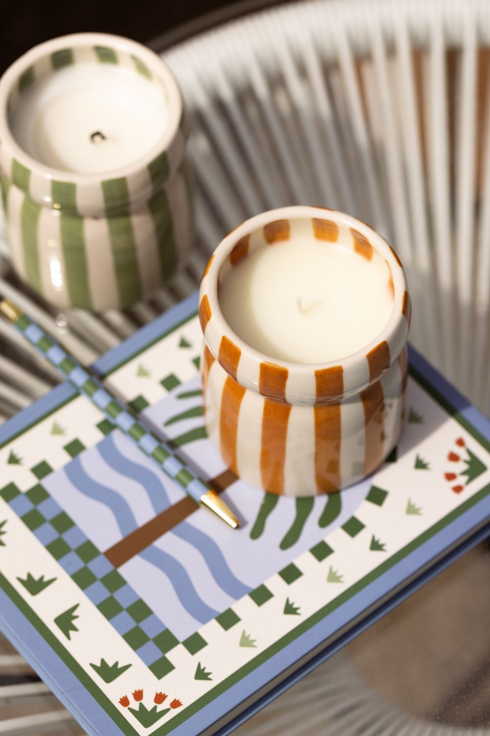 Sienna Sunset 184g Rust Stripped Cabana Candle