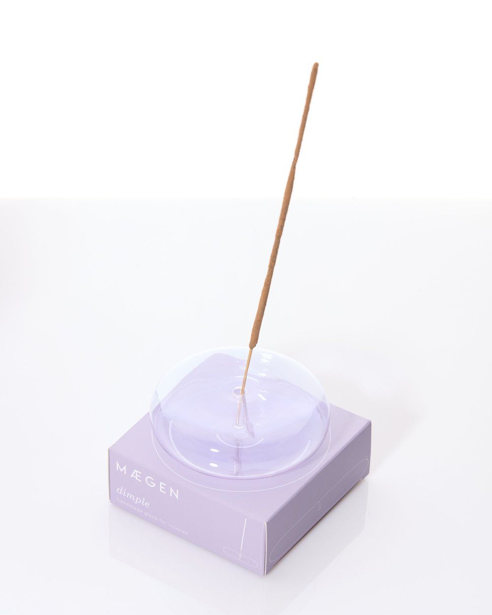 Dimple round incense holder, Lavender