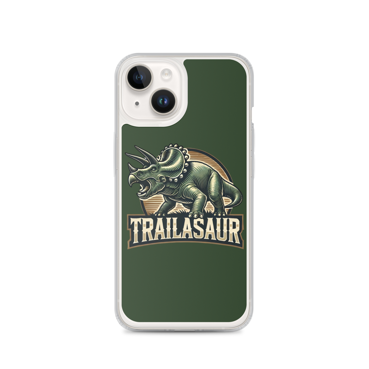 Trailceratops Tough MagSafe® clear case for iPhone®