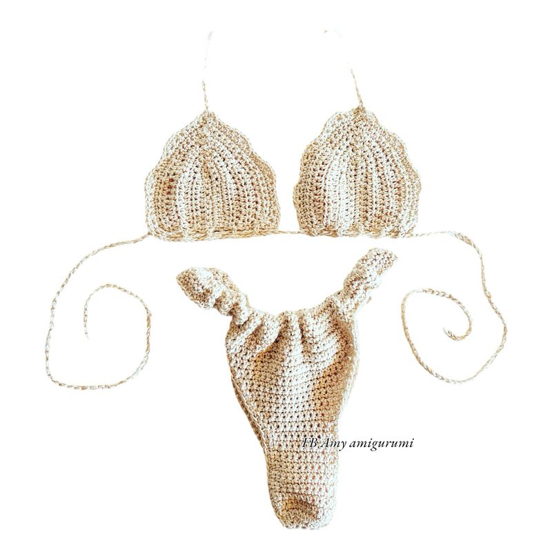 Bikini uncinetto Modello Elastico Foderato(tanti colori)
