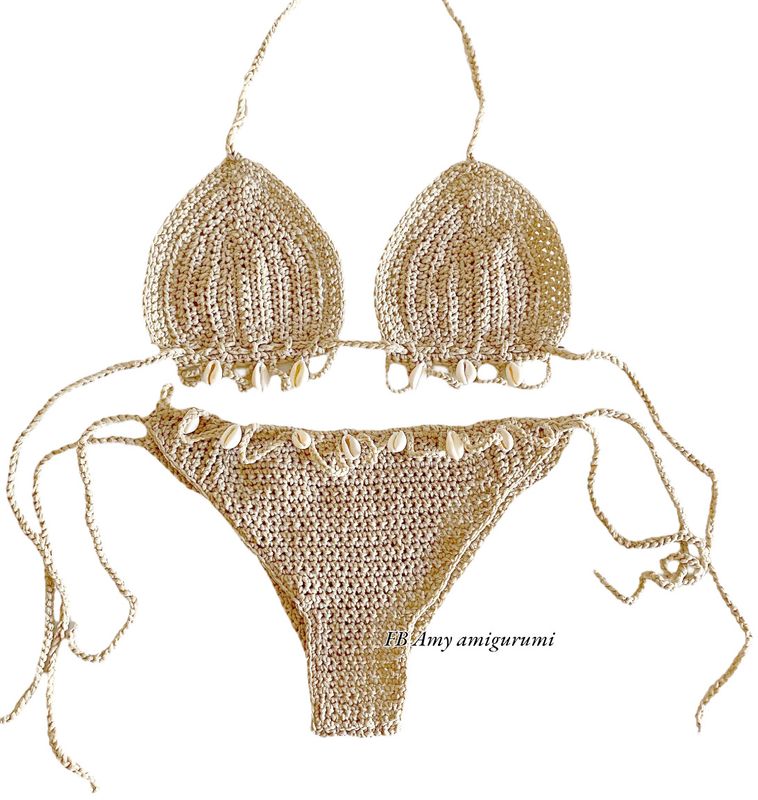 Bikini uncinetto Modello Ciprea Foderato(tanti colori)