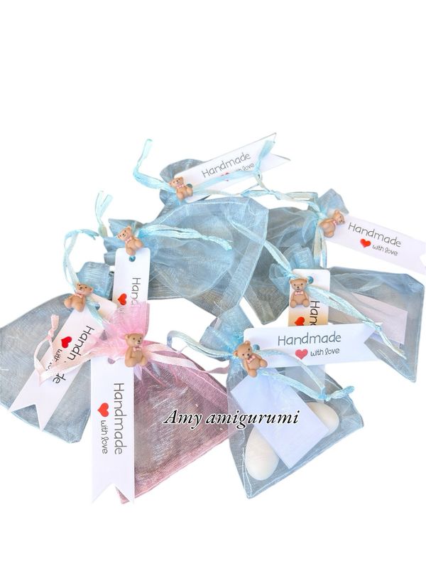 Bomboniere economiche con Orsetto sul sacchetto con confetti