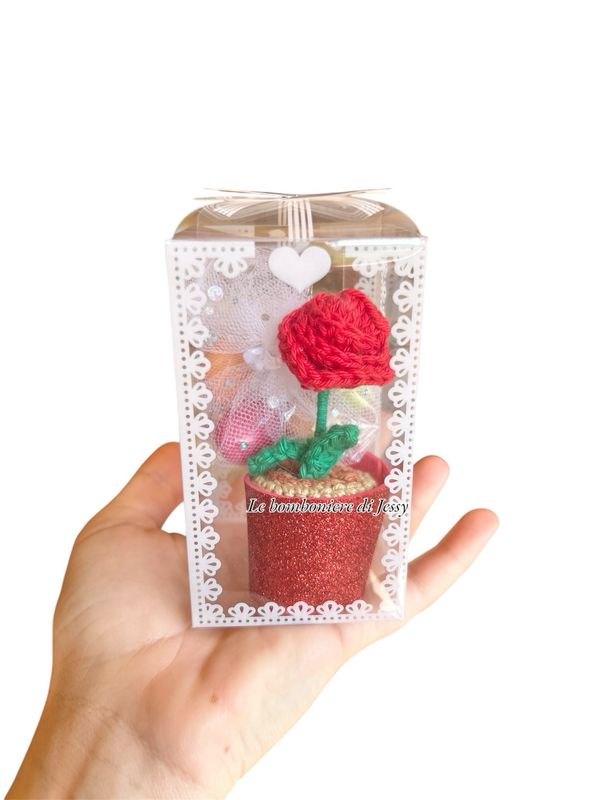(prezzo x 20 piantine complete di confetti e confezione) Bomboniere Fiori