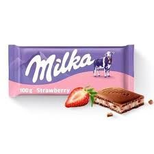Milka (Germany), Flavor: Strawberry, Size: 3.52oz
