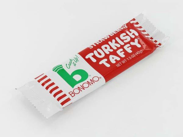 Bonomo Turkish taffy, Flavor: Strawberry