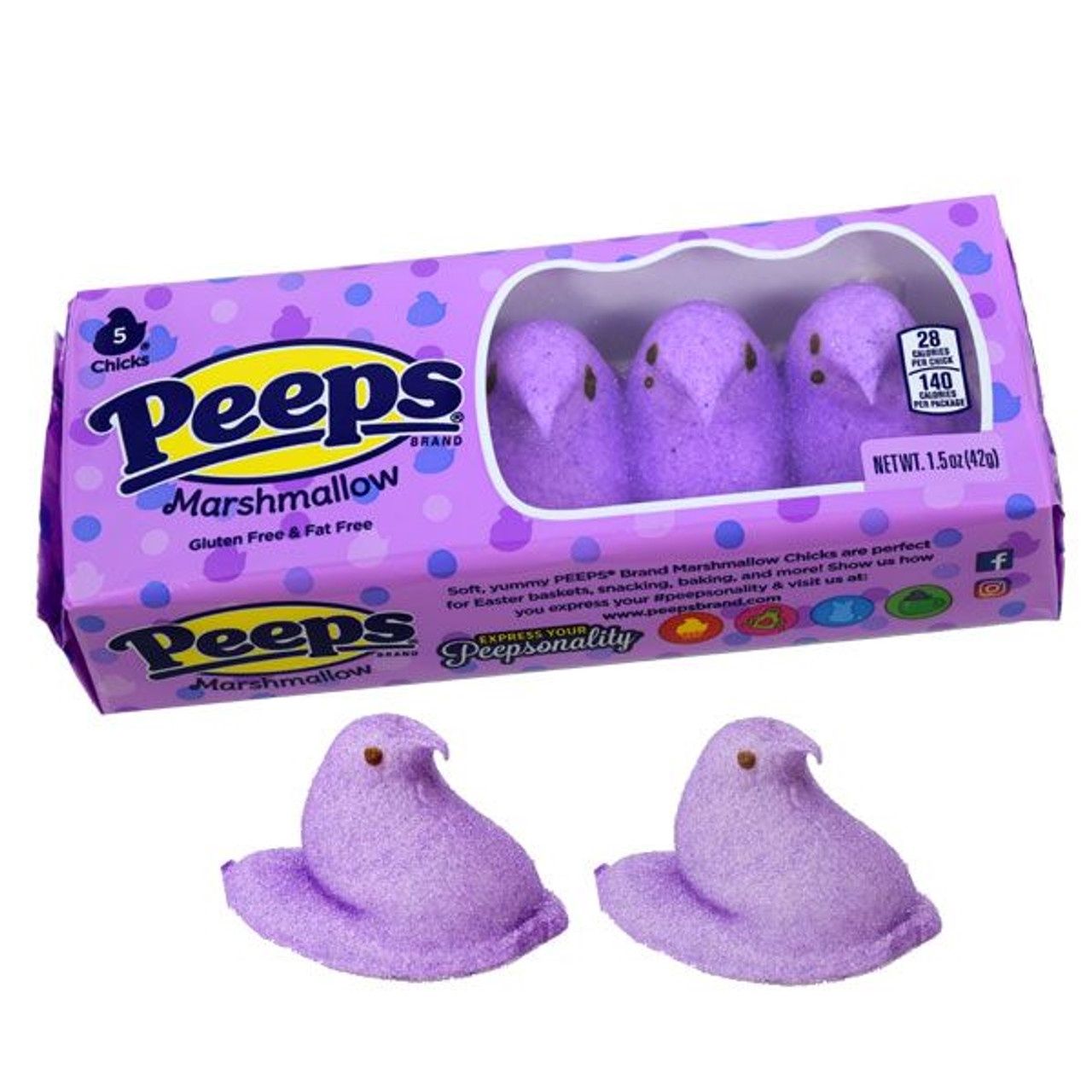 Peeps Chicks 5ct, Variety: Purple