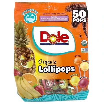 Dole Organic Lollipops 50ct