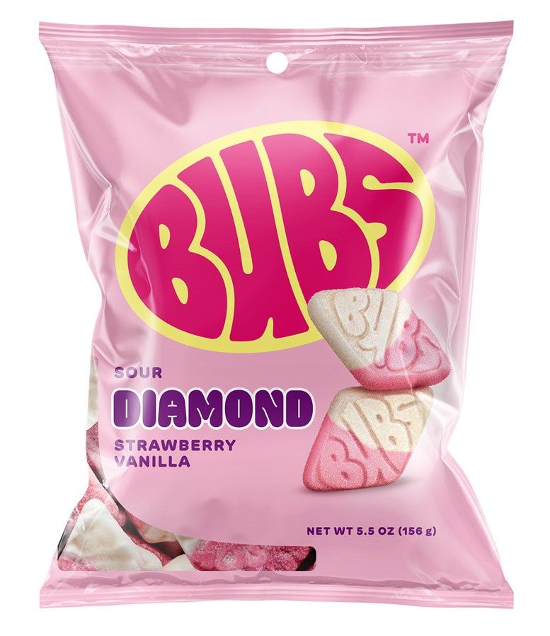 Bubs Sour Diamond Strawberry Vanilla (Mexico)