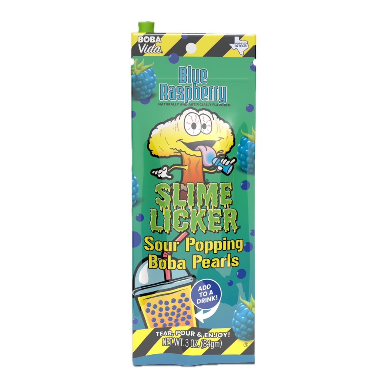 Toxic Waste Slime Licker Popping Boba, Variety: Blue Raspberry