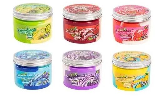 Scentsational Multicolored Fluffy Slime - Fruit Scented