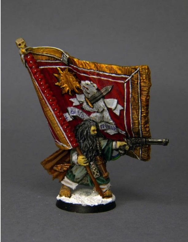 Wild standard bearer. Ice warrior (Proxy Valhalla Imperial Guard ) . Valhallan Ice Warriors. (proxy). Imperial Guard.