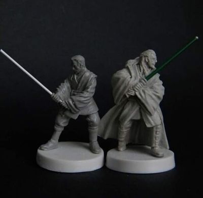Padawan Obi Wan Kenobi &amp; Qui-Gon Jinn. The Clone Wars. Star Wars Legion