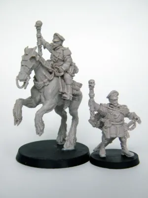 General on horseback.  2 miniatures. Mordian Guard (proxy). Imperial Guard.