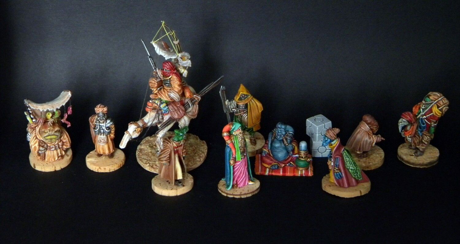 Tatooine Citizens Market Miniatures Set. Star Wars Legion. 11 miniatures