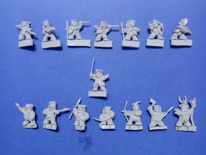 Ewoks.  14 figures. Bonus - Ewok Jedi   Star Wars Legion. Star Wars
