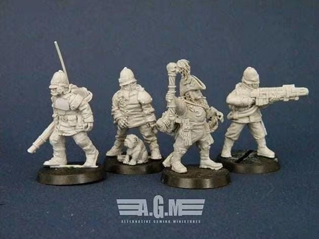 Command Squad .Proxy warhammer. Imperial guard. 28 mm. Praetorian Guard (proxy)