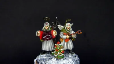 Angels of Valhallan. Valhallan Ice Warriors. (proxy). Christmas musicians. Imperial Guard.