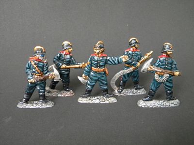 Italian firefighters. Flat miniature. Tin soldiers. Painted soldiers. 1:35