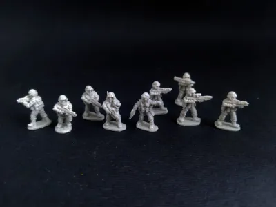 Starship Troopers Infantry. 15 mm. 50 miniatures, large set