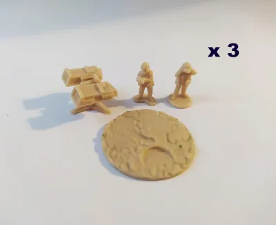 Starship Troopers command platoon. 15 mm. 8 miniatures.