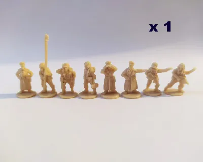 Starship Troopers command platoon. 15 mm. 8 miniatures.