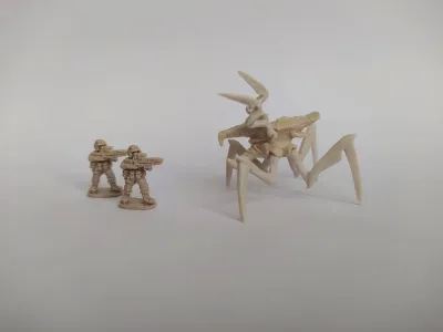 Arachnid warrior. "Starship Troopers" 15 мм. In a set of 5 beetles
