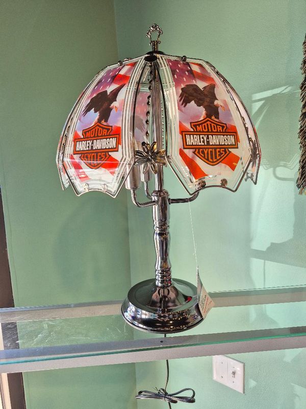 Touch lamp Harley Davidson Touch Lamp Glass Eagle with Flag USA 638-H42 638-1142 MJB