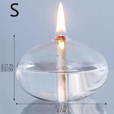Oil Lamps Petite Refillable Sturdy Borosillicate Glass Oil