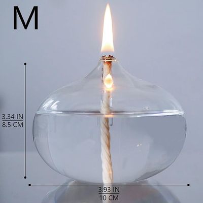Oil Lamps Petite Refillable Sturdy Borosillicate Glass Oil